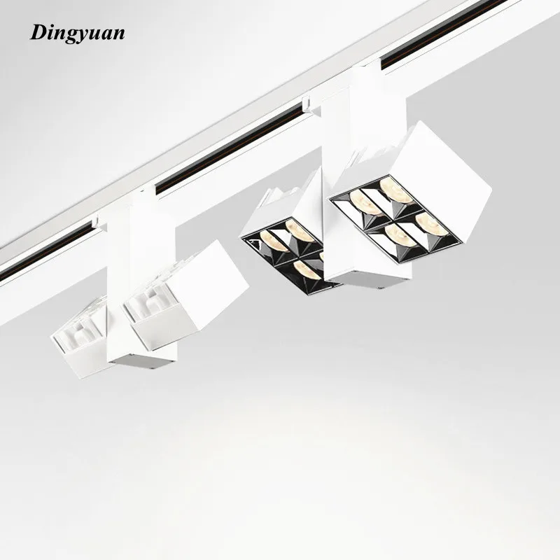 

Folding Rotating LED Track Lights 12W 24W 27W COB Ceiling Track Spot Lights AC85~265V LED Background Track Lamps Indoor Lighting