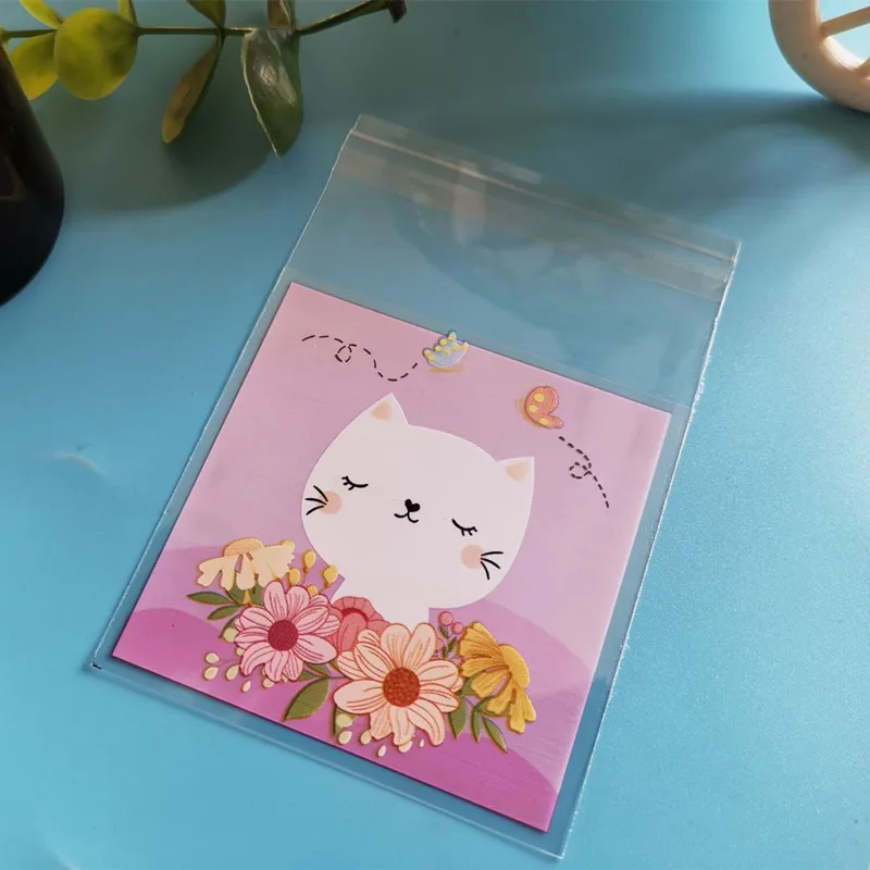 7*7cm cute mini cookie bags 100pcs Wedding Candy Bags Baby Party Supplies Decoration Mini Dessert Bags