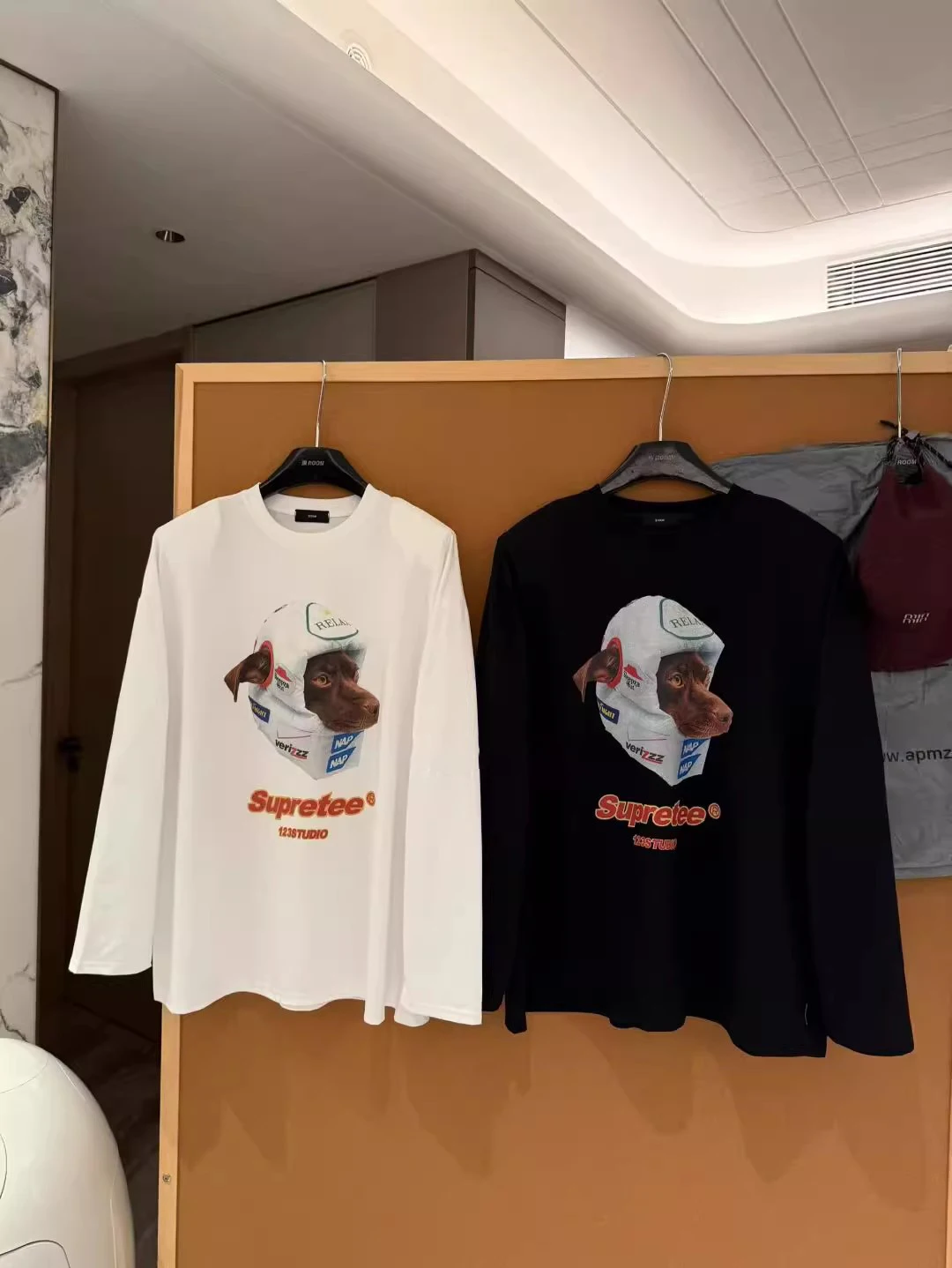 Allentato Lungo Sve round Ne T-shirt da donna Casual Cartoon Stampa oulder Pad Dongda Gate Nuovo Autunno Faion Top da donna