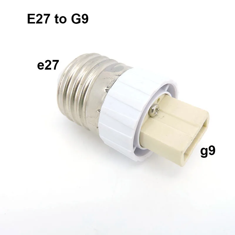 E27 E14 to G9 lamp base bulb Holder Converter power Socket Conversion light Bulb E14-G9 E27-G9 type Adapter Fireproof white