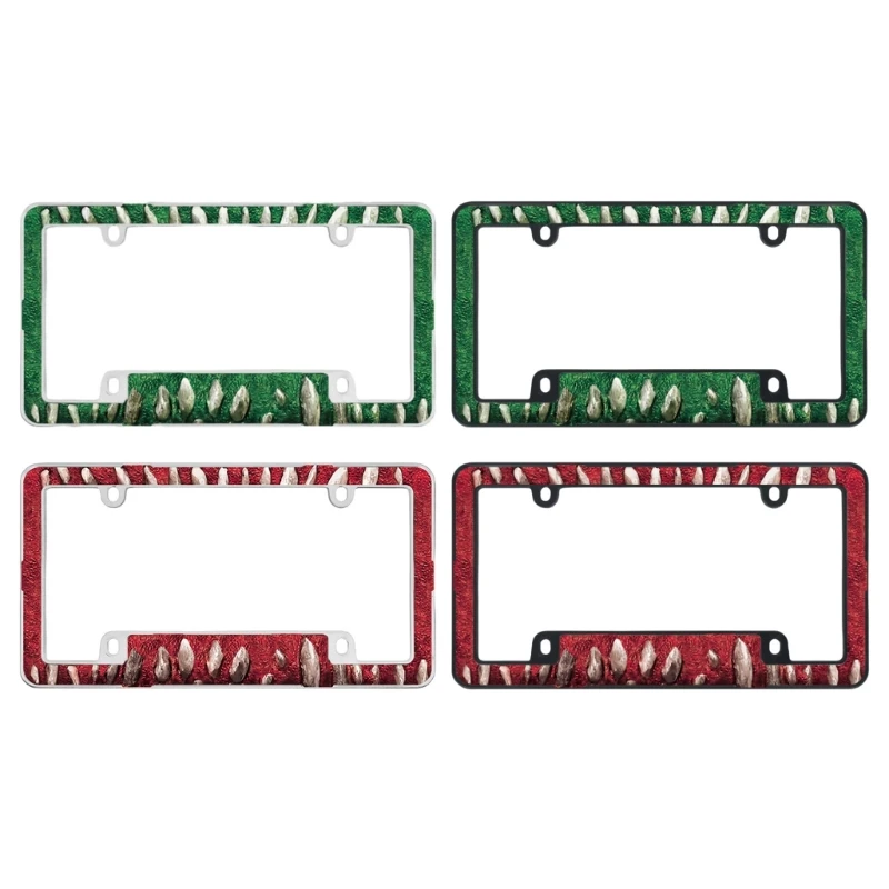 Modern Plate Frame Eye catching Decorative License Frame Teeth Pattern Frame Dropship