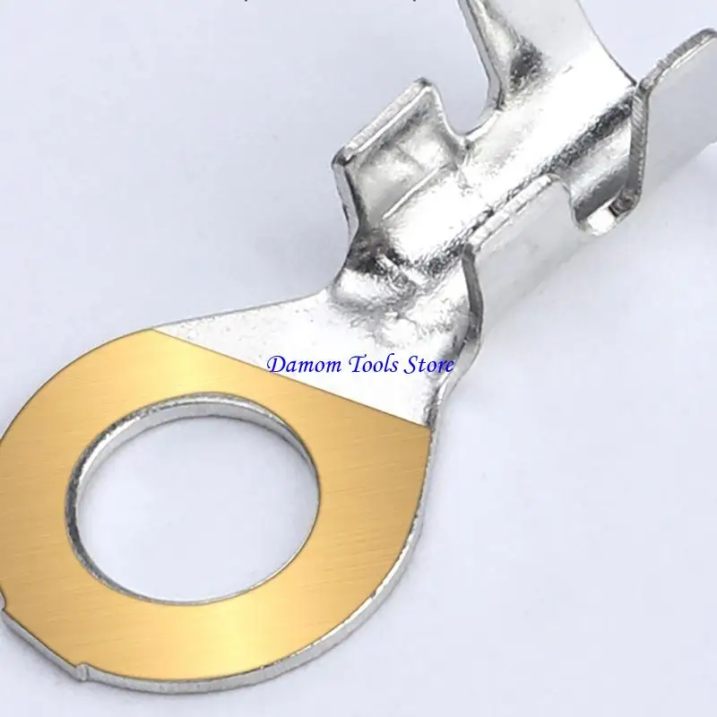 57BE Sturdy 100Pcs Round Wire Terminals Suitable for Various Connection Needs