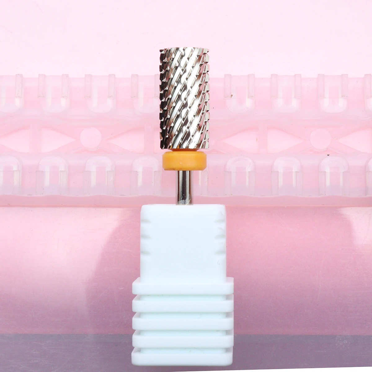 Professional Large Flat Top Carbide Nail Drill Bit – Dual Direction Tungsten Nail Bit for Fast Gel Removal, Acrylic Removal & Na