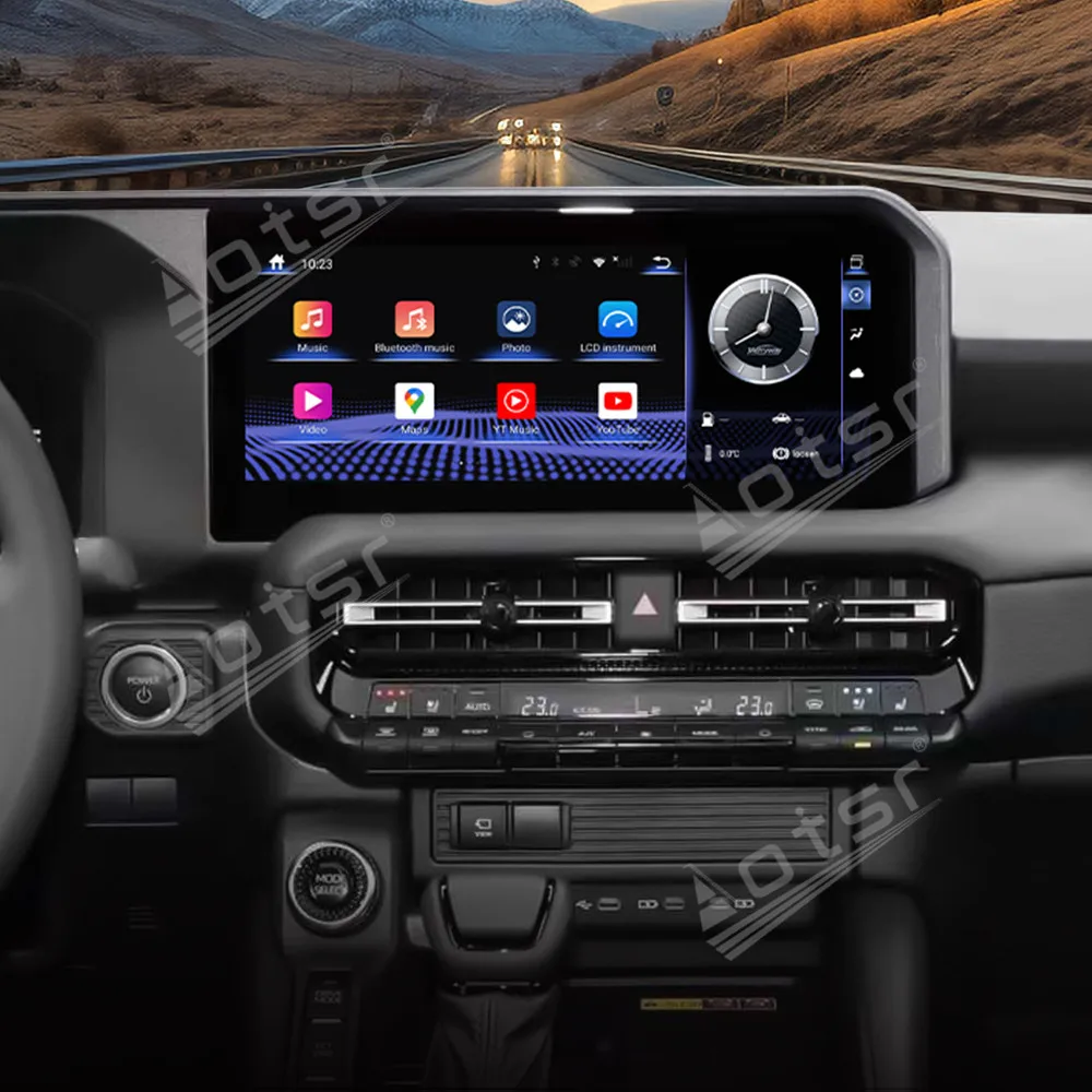 12.3 inch auto carplay Android 13.0 For Toyota Prado 2024 Model Car Radio Multimedia Player GPS Stereo touch screen Head Unit