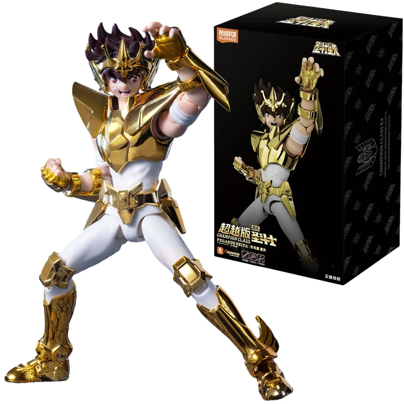 

BLOKEES Original Gold Saint Seiya PEGASUS SEIYA Pegasus Gold CHAMPION CLASS EX Action Figure Anime Joint Movable Model Toys Gift