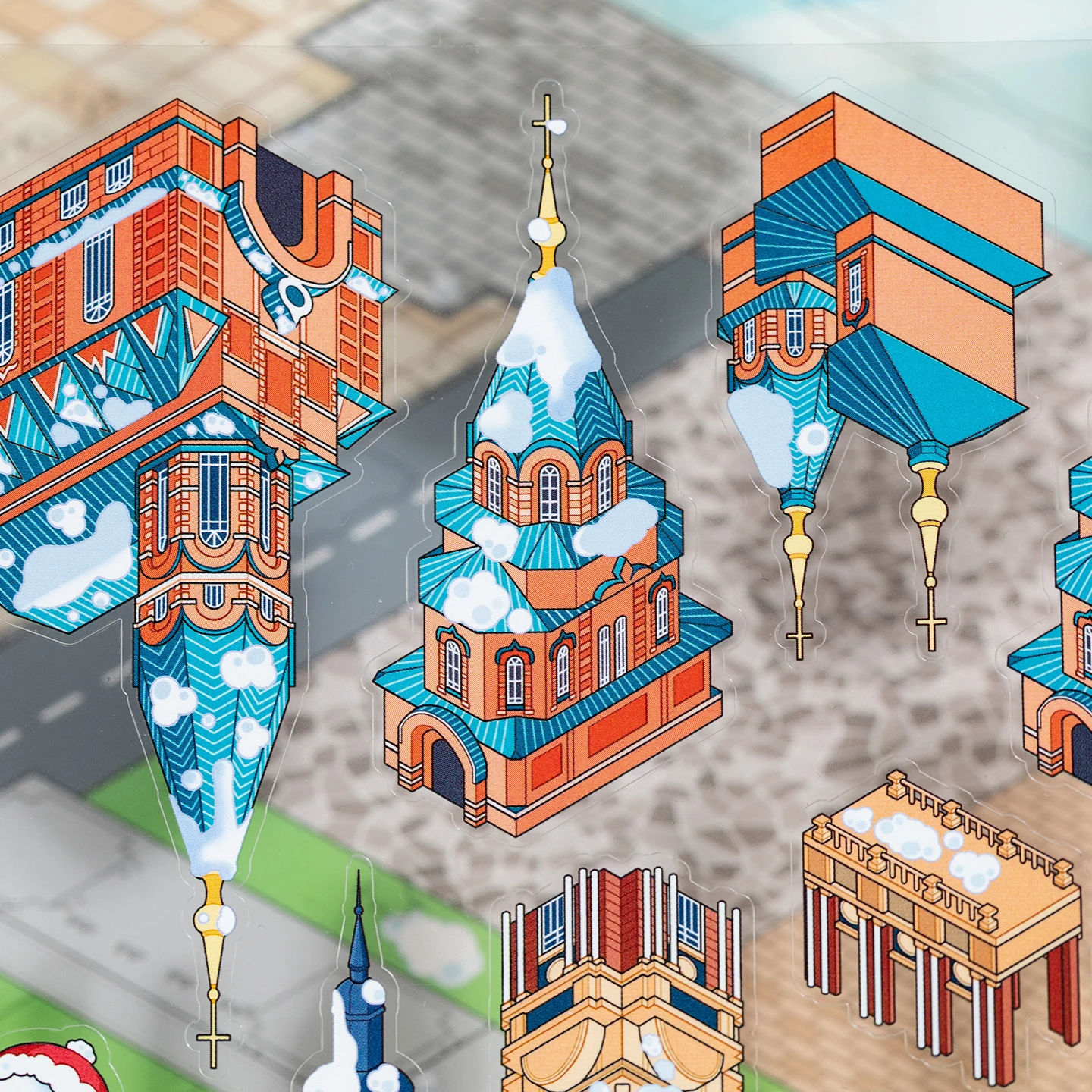 Mr.Paper City Theme 10.0 Miniature Diorama PET Stickers, Urban Landscape Scenery Decals for Journal Scrapbooking Collection