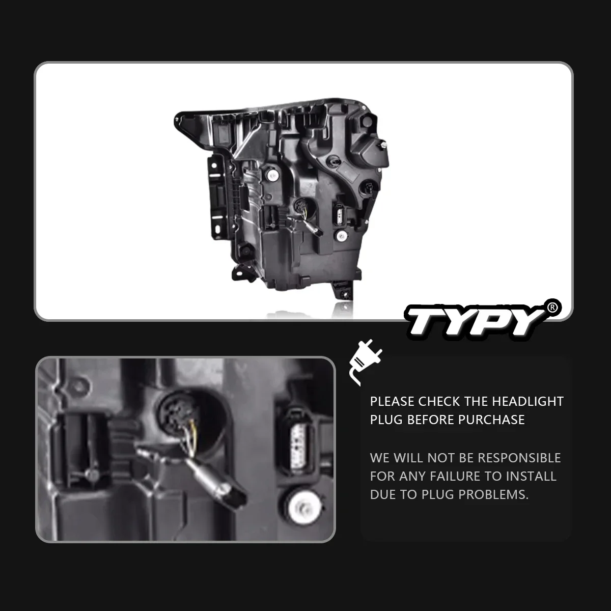 

TYPY Car For Ford F150 Raptor Headlight 2021-2023 Upgrade Modified to New DRL Dynamic Turn Signal LED Headlight Auto Accessories