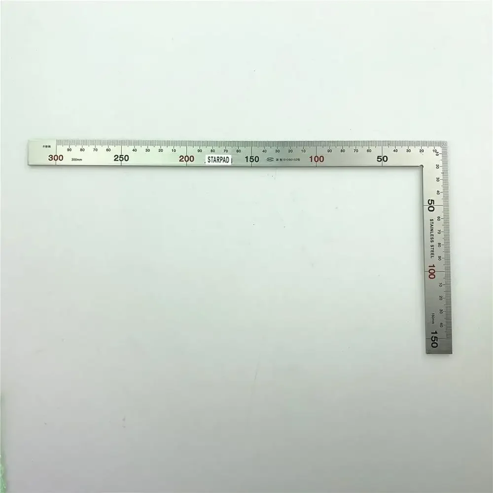 Righello angolare in acciaio inossidabile ispessimento 300 mm multifunzione 90 °   Righello angolare per la lavorazione del legno Righello girevole destro da 500 mm