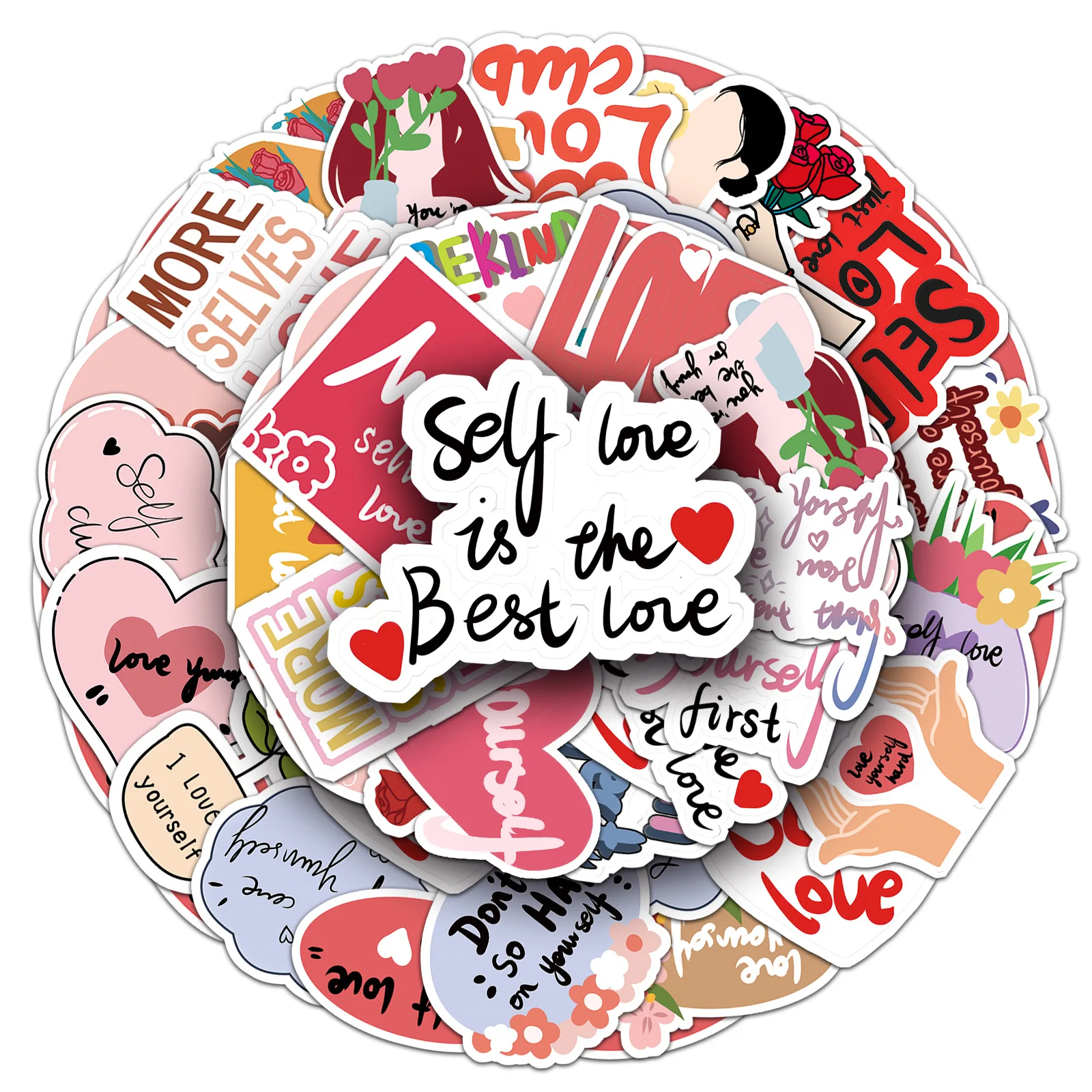 50pcs Original Self-Love Graffiti Stickers  Phone Case, Guitar, Scooter, Laptop, Kettle Decoration Stickers