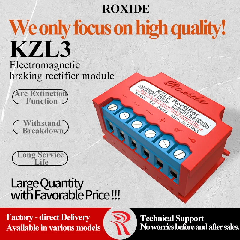 KZL3 Brake Rectifier for Motor Brake Module/Rectifier Block/Rectifier Device Input: AC220/380V, Output: DC99V