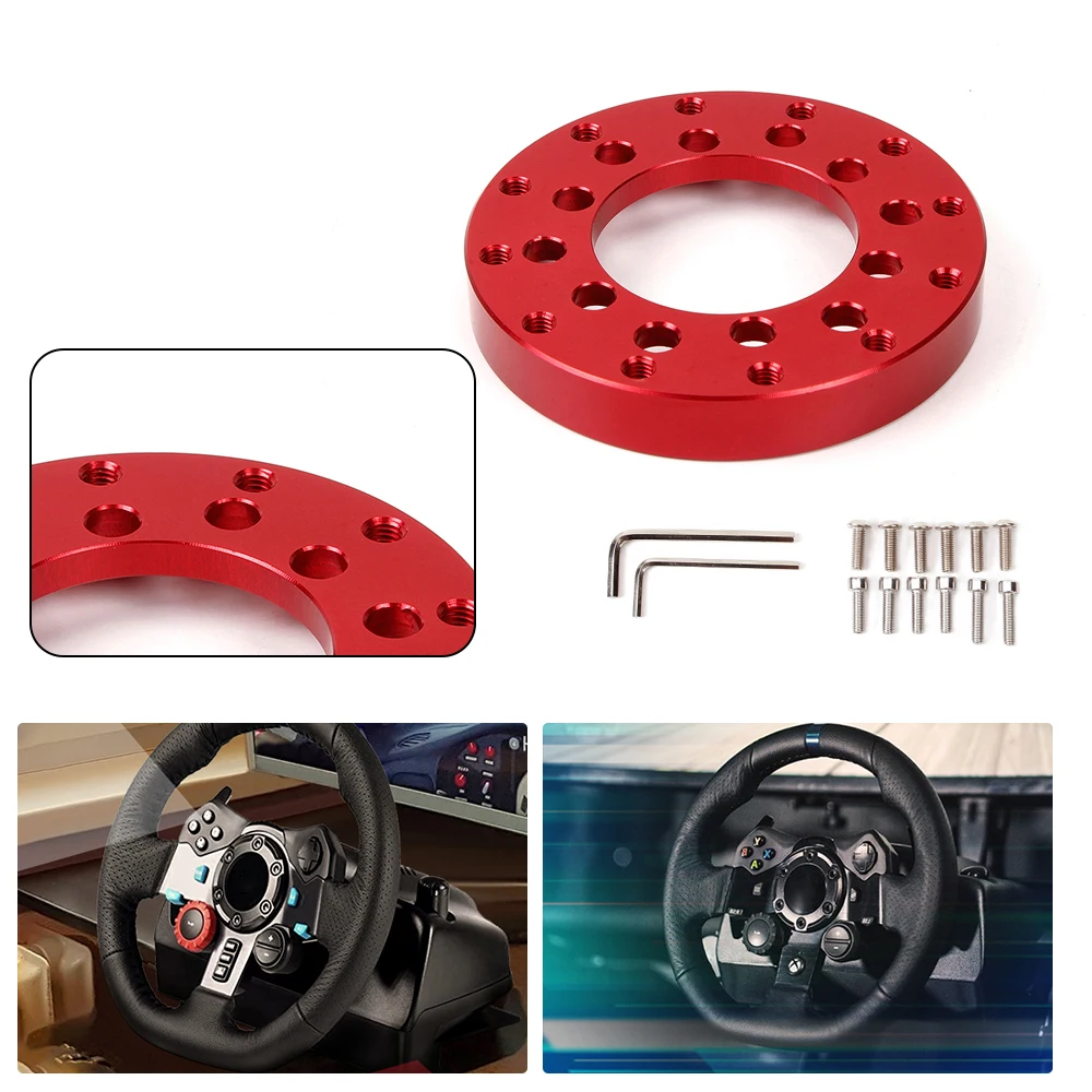 Rstp-racing carro volante adaptador, 24 buracos, para logitech g27, g25, pcd, jogo de carro de corrida, 70mm, qr036, novo desenvolvimento