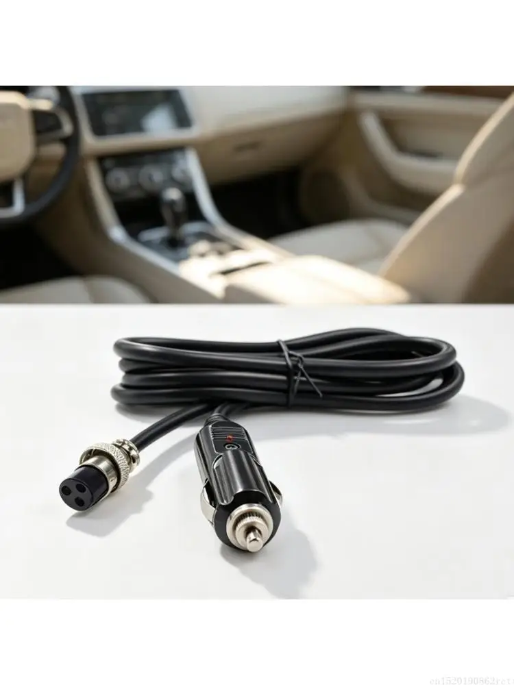 D5BB 12V 24V to GX16 Female Power Cable, Threaded Connector for Vehicle Auxiliary Power Hookup