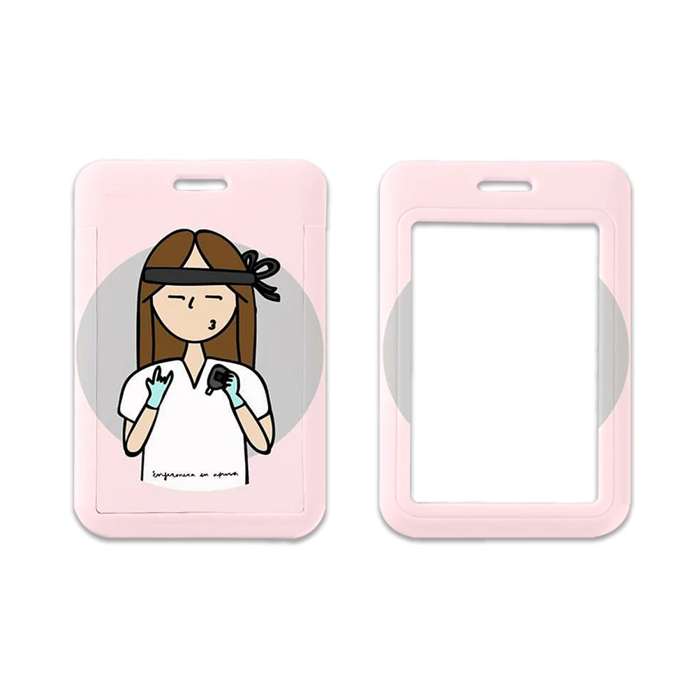 W Medical Staff Doctor Nurse Work Card Holder Medical Care Bus Card Case Lanyard Work Permit Subway Bus ID Card Holder