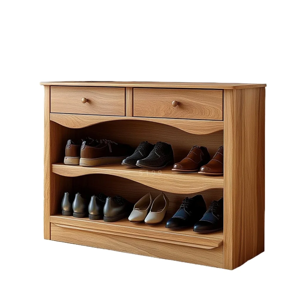 

Китайский шкаф для обуви из цельного дерева, бытовой бревенчатый шкаф от стены до стены