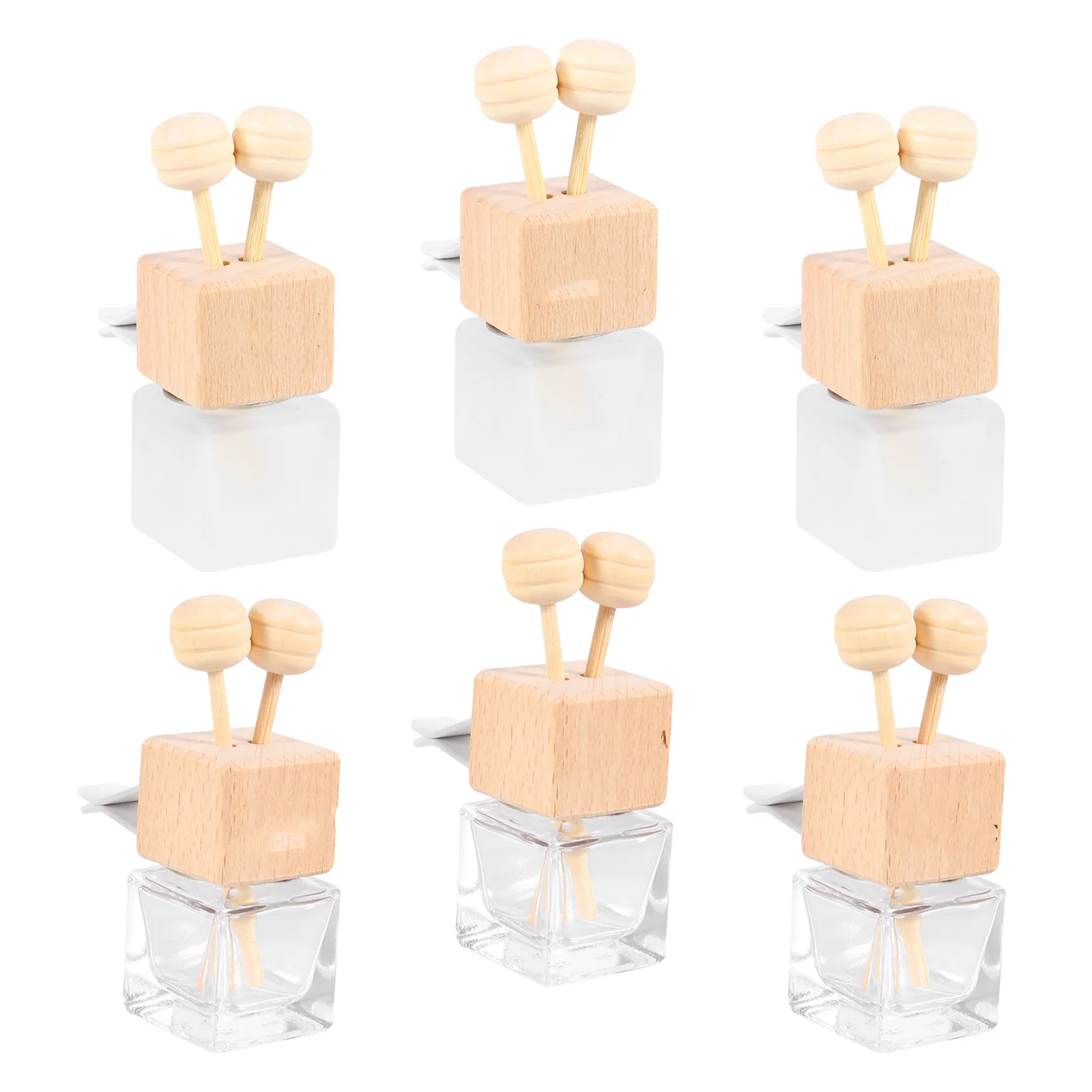 

6Pcs Car Aroma Bottle Air Vent Essential Oil Diffuser 360 Degree Rotatable Clip Perfume Diffuser Auto Fragrance Decoration