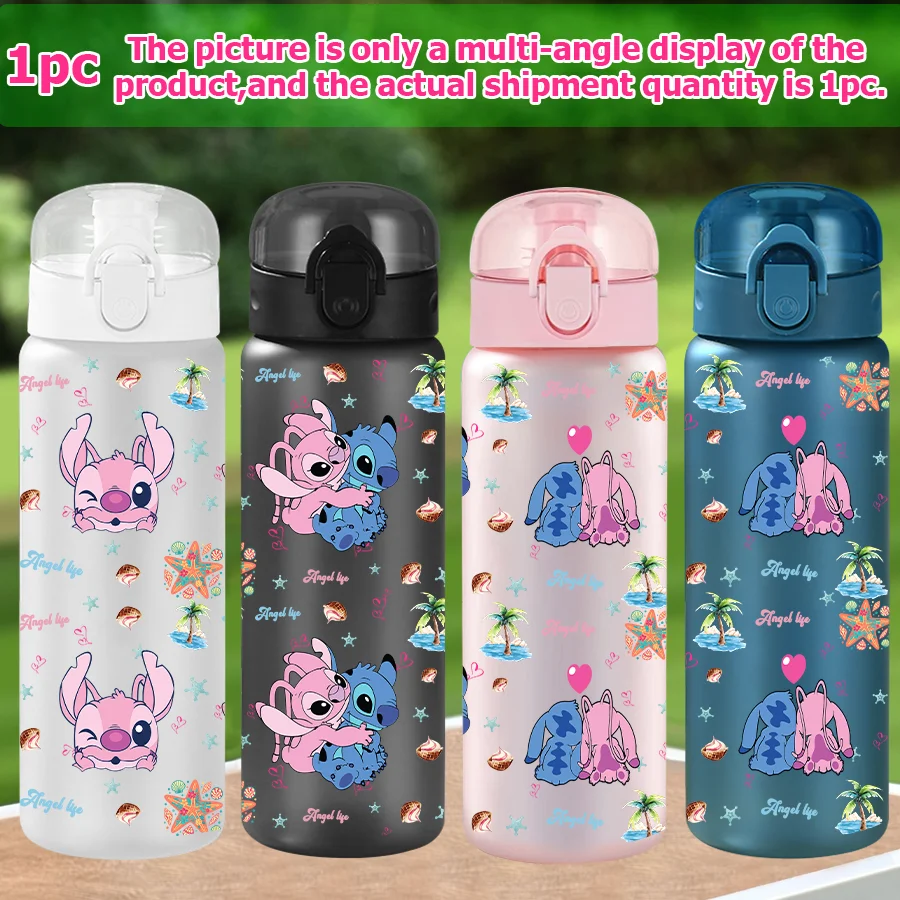 1 pezzo Disney Stitch, stampa bicolore 23-32 once bottiglia d'acqua multi-plastica tazza d'acqua sportiva portatile regalo di compleanno
