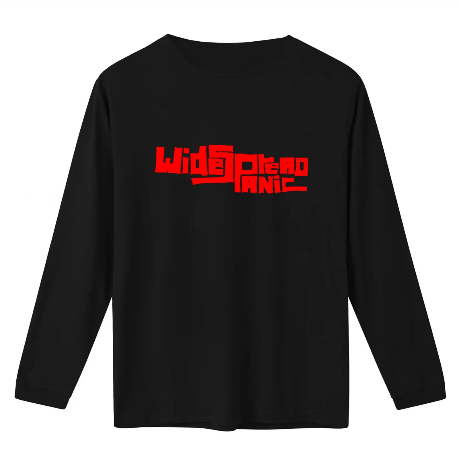 blackwhitereddesign rock band logo widespread panic T-Shirt Summer Casual Cotton Tee Oversized Streetwear Tops 100% Cotton