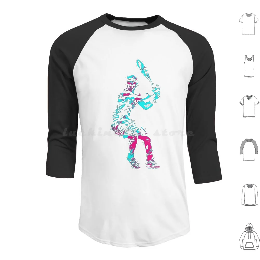 Sudaderas con capucha de manga larga con diseño de Rafael Nadal, Rafael Nadal Art, Rafael Nadal Tenis, Nadal Rafa Sport, Rafael Nadal Wallpaper