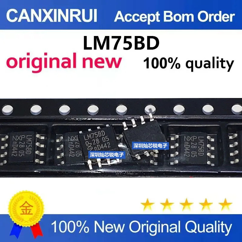 (5-100pieces)Brand new original LM75BD LM75 SMD SOP8 digital temperature sensor and thermal watchdog chip