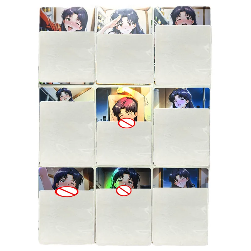 9pcs/set Homemade Anime Sexy Card EVA Misato Katsuragi ACG Goddess R18 Adult Card DIY Gift Game Toy Manga Collection Card