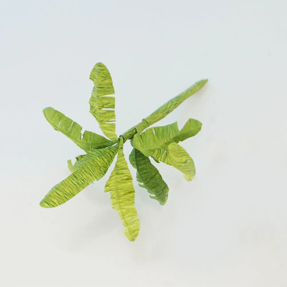 5Pcs Banana Tree Decoration Simulation Handmade Miniature Plastic Trees for Micro Landscape Railroad Scenery Crafts Greenery