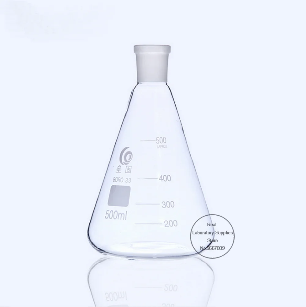 Imagem -03 - Vidro Alto Borosilicato Espiral Pescoço Frasco Boca Padrão 25ml a 2000ml 19 24 29 1pc Laboratório