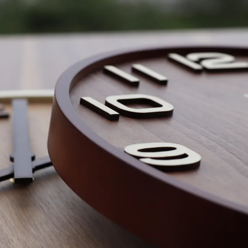 for New Chinese Style 3D Wooden Wall Clock Customized Small Batch OEM Guochao Home Silent Clock