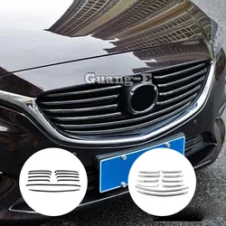 For Mazda6 Mazda 6 Atenza 2017 2018 2019 Car Body Detector ABS Trim Front Bottom Engine Grid Grill Grille 10PCs