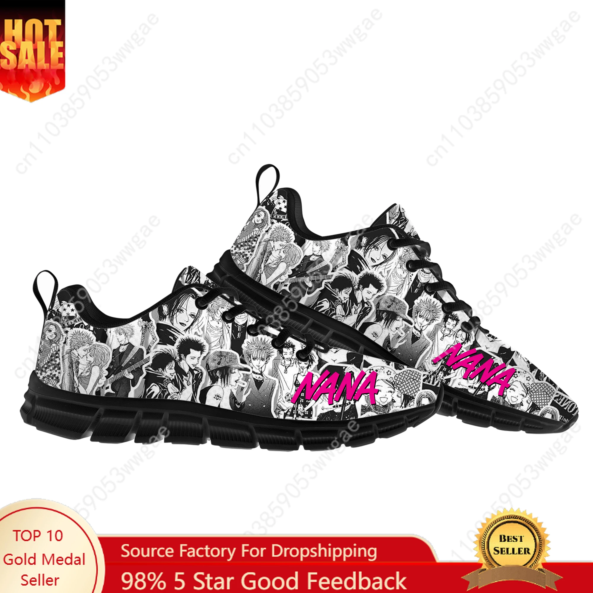 

NANA Anime Sneaker Mens Womens Teenagers Customized Sports Shoes Casual High Quality Fashion Comfortable Durable Customized Shoe