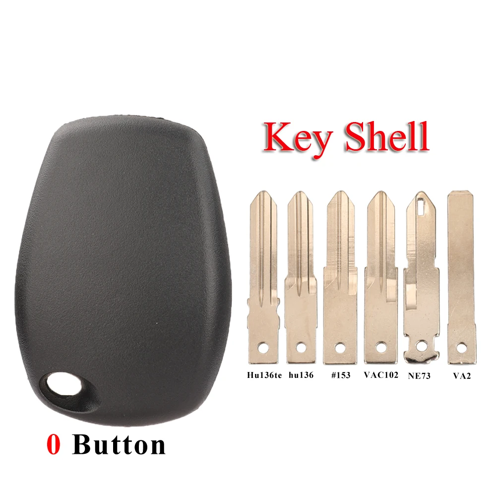 Jingyuqin General Transponder Car Key Shell For Renault Logan Kangoo Duster Clio Twingo Modus Master Primastar Dacia Nissan Opel