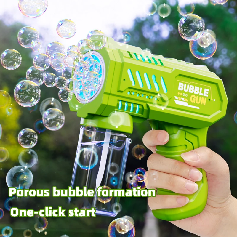 Vollautomatische Seifenblasenpistole Raketen-Seifenblasenmaschine Automatischer Blasenmacher mit Seifenblasenflüssigkeit Spielzeug für Kinder Strand Outdoor Seifenblasengeschenke – Detail 4