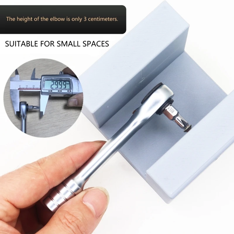 Ratchet Screwdriver 1/4 Drive Ratchet Handle Double Tip Design Ergonomic Handle For Extended Use
