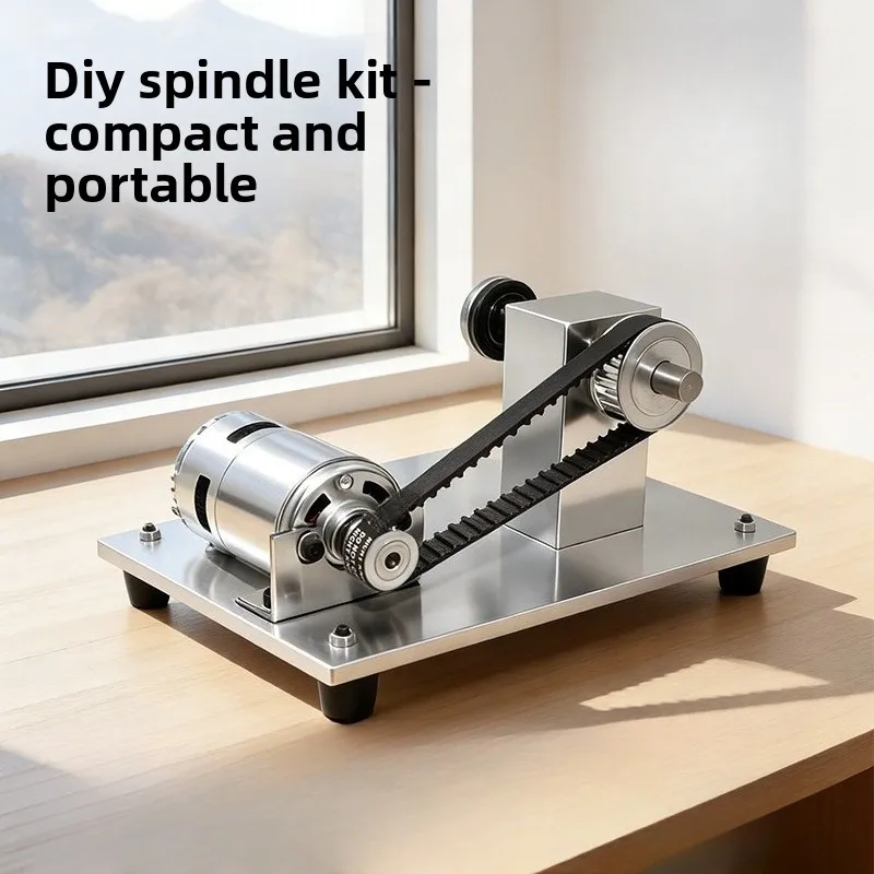 DIY Lifting Table Saw Spindle Assembly Idle Cutting Grinding Metal Rotating Shaft with Bearing Seat