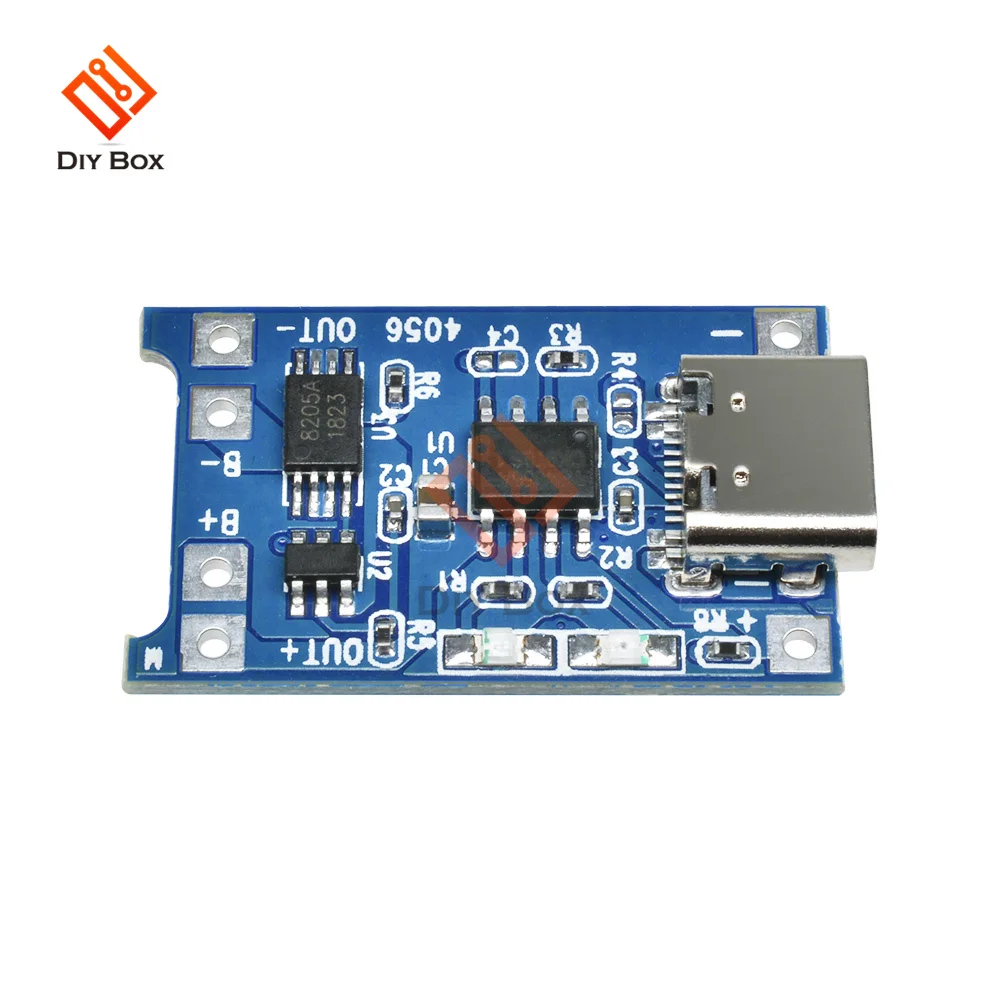 1-10Pcs 5V 1A TYPE-C Micro USB 18650 TC4056A Lithium Battery Charging Board Charger Module with Protection Dual Functions TP4056