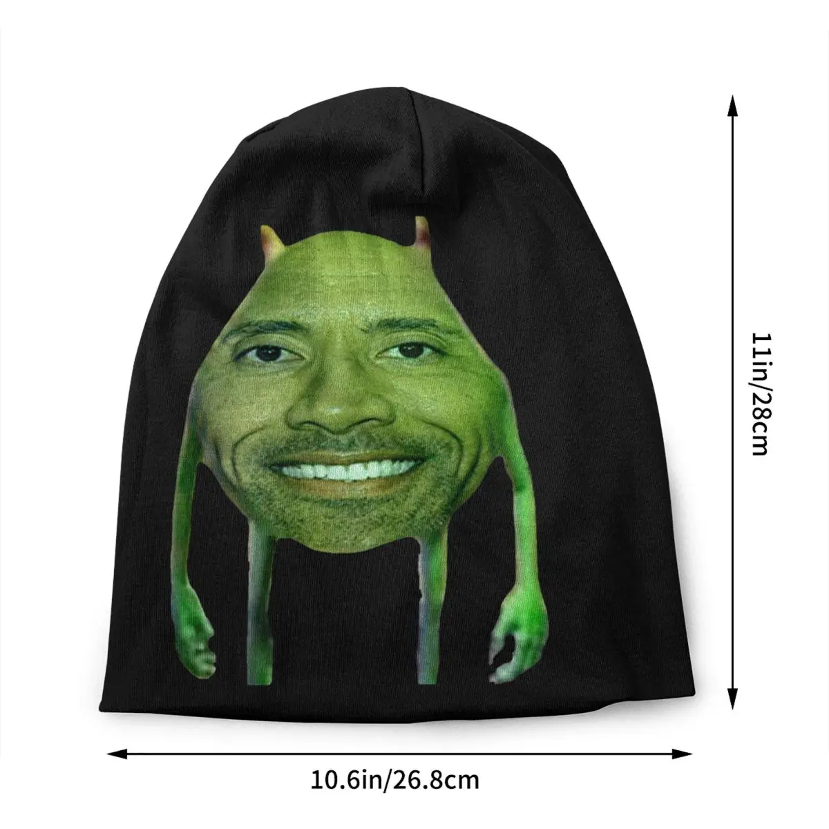 Custom Dwayne The Rock Johnson Meme Bonnet Hats Street Knitting Hat For Women Men Winter Warm Skullies Beanies Caps