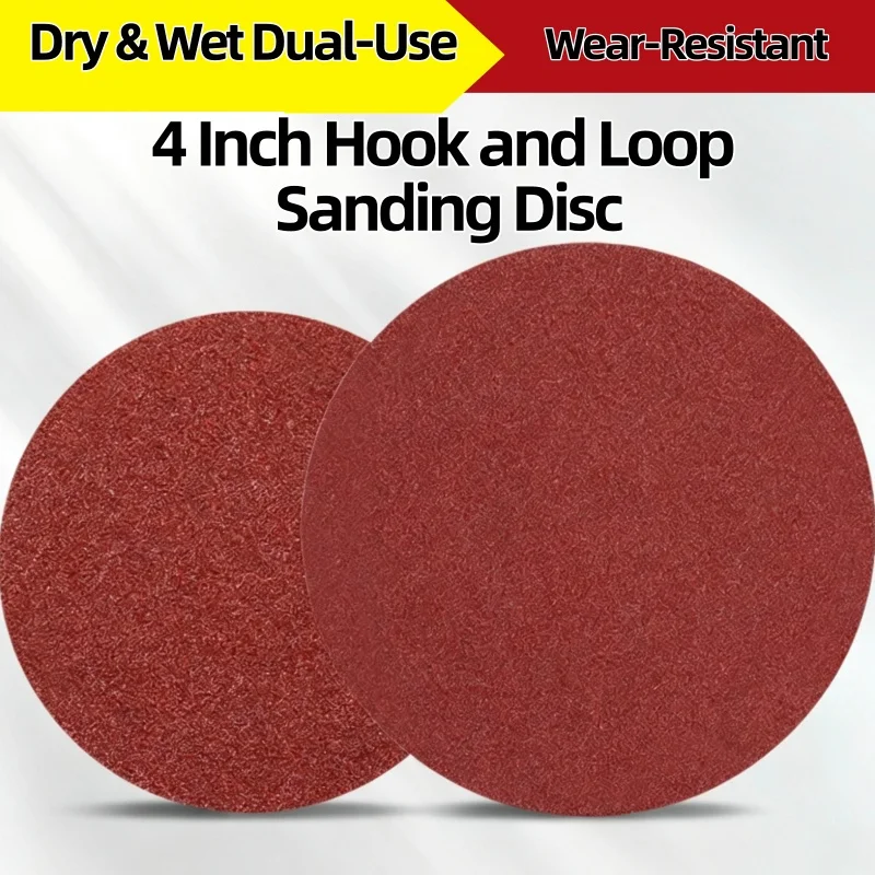 10pcs/set 4inch Sanding Discs Sandpaper Pads Set Hook & Loop 60 to 1000 Grain Abrasive Sander Paper for Polishing Tools