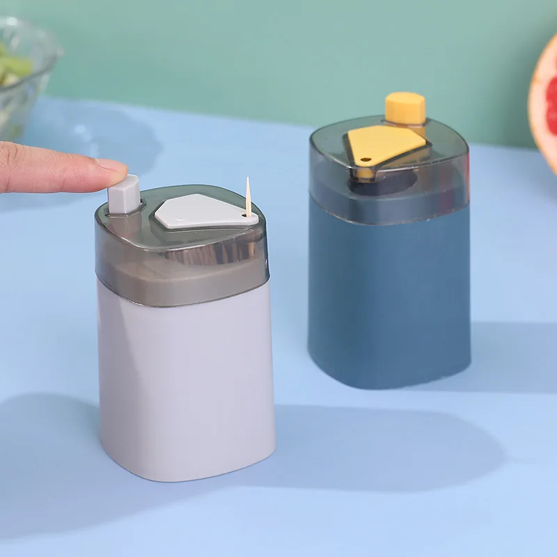 Household Automatic Toothpick Holder Container Table Toothpick Storage Box Press Type Toothpick Dispenser 3pc/lot
