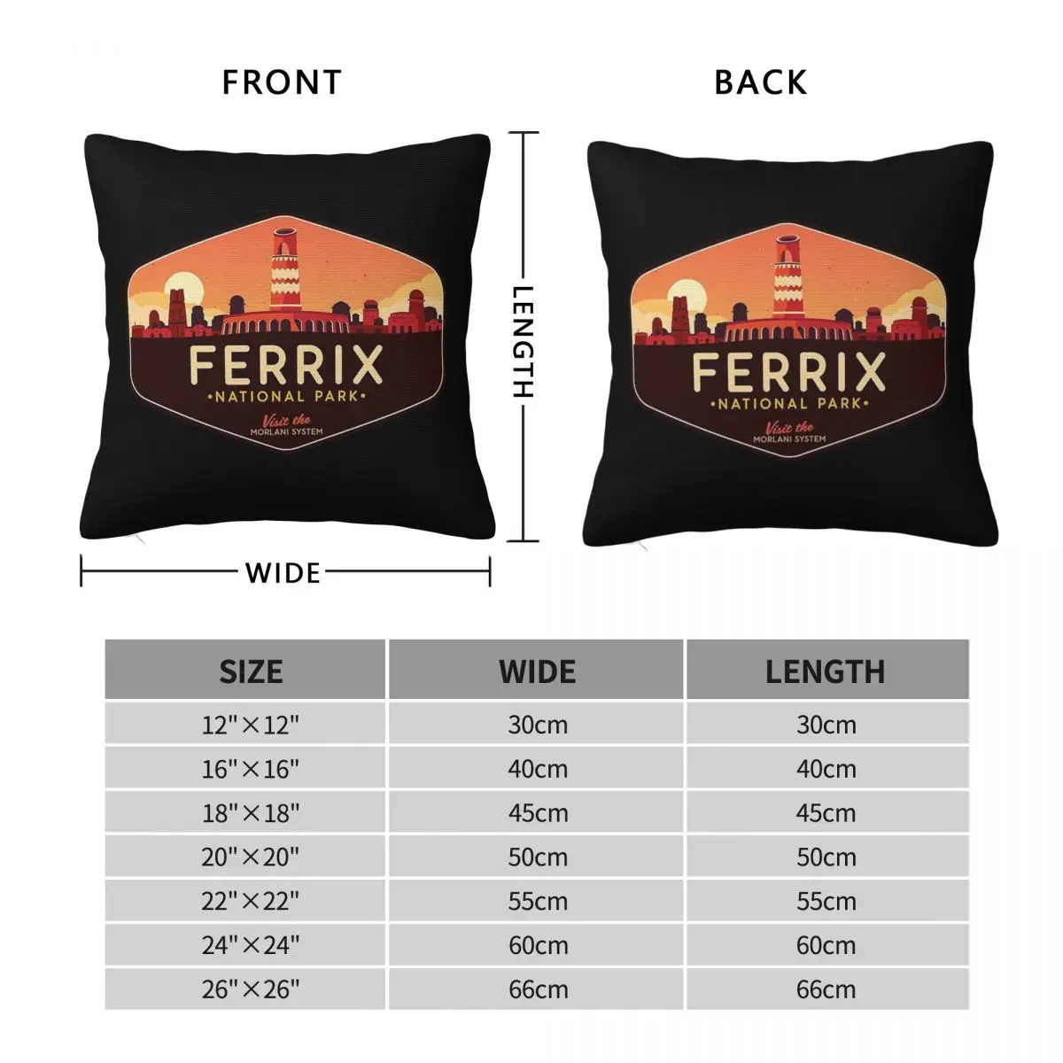 Ferrix National Park Morlani System Square Pillowcase Polyester Linen Velvet Printed Zip Decor Home Cushion Case