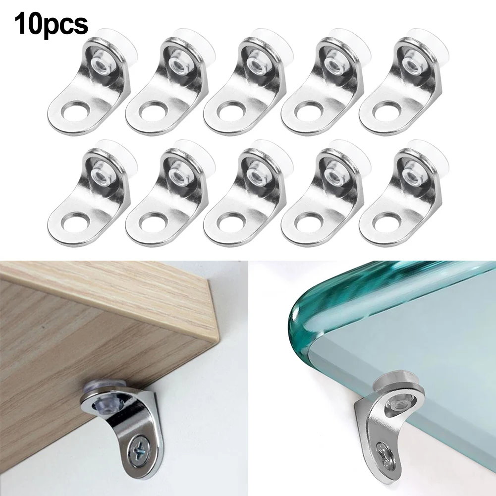 10/20pcS Wardrobes Partition Support Shelf Bracket Steel Studs Peg Closet Partition Glass Wooden Board Support Fastener Hardware