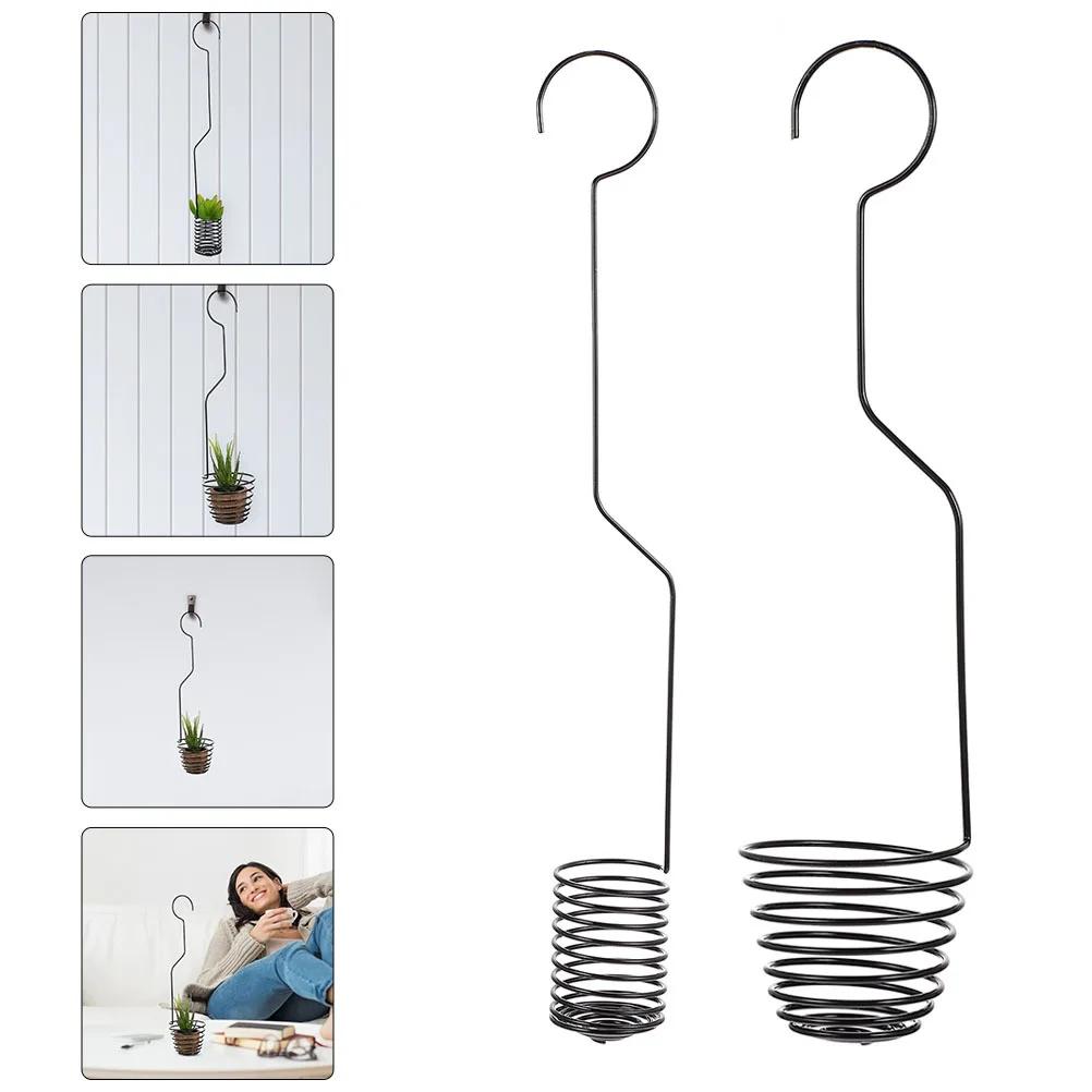 

2Pcs Metal Air Plant Holder Hanging Hook Tillandsia Display Planter Iron Holder for Garden Balcony Decor Air Plant Hanging Hook