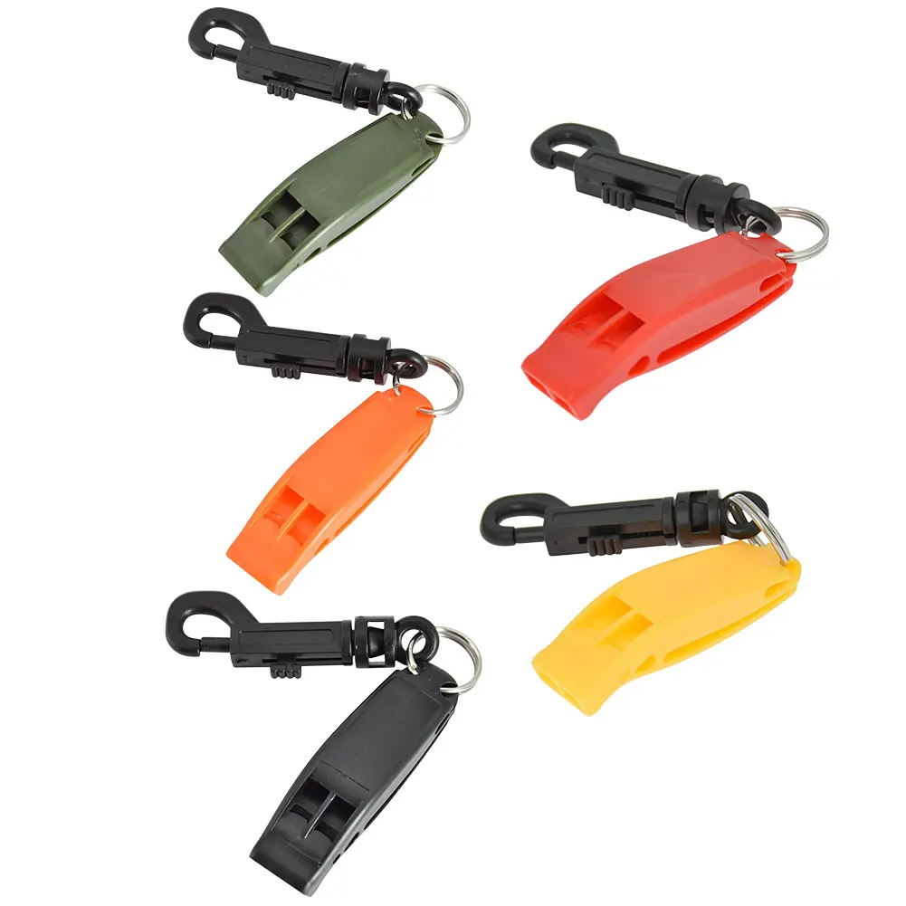 1 Pcs Outdoor  Camping Hiking Survival Whistle  Rescue Whistle Competition  Whistle  Sport Match Loud  Whistle Dual Band Whistle