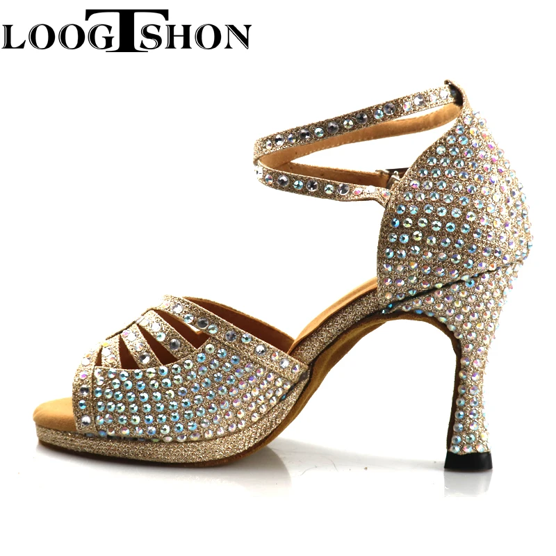 LOOGTSHON zapatos de baile con plataforma de agua Latina para mujer, zapatos de tacón alto para mujer, tacones de Jazz para niñas, zapatos de