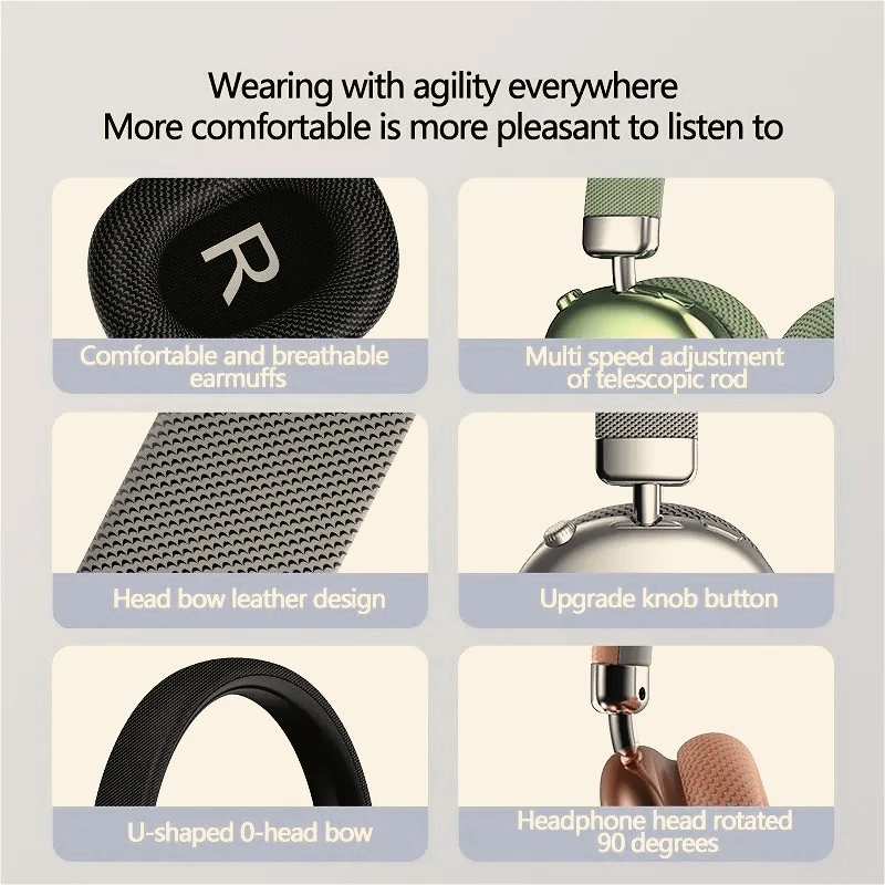 2025 جديد CEKACA P959 سماعات لاسلكية مثبتة تدعم فتحة للبطاقات هواتف متوافقة 5.3 ملحقات سماعات الأذن #5