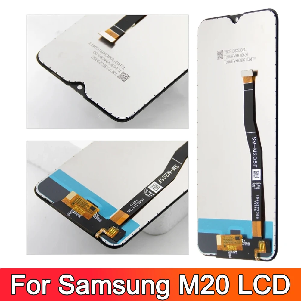 For Samsung Galaxy M20 2019 M205 SM-M205F M205FN M205F M205M LCD Display Touch Screen Digitizer Assembly Replacement