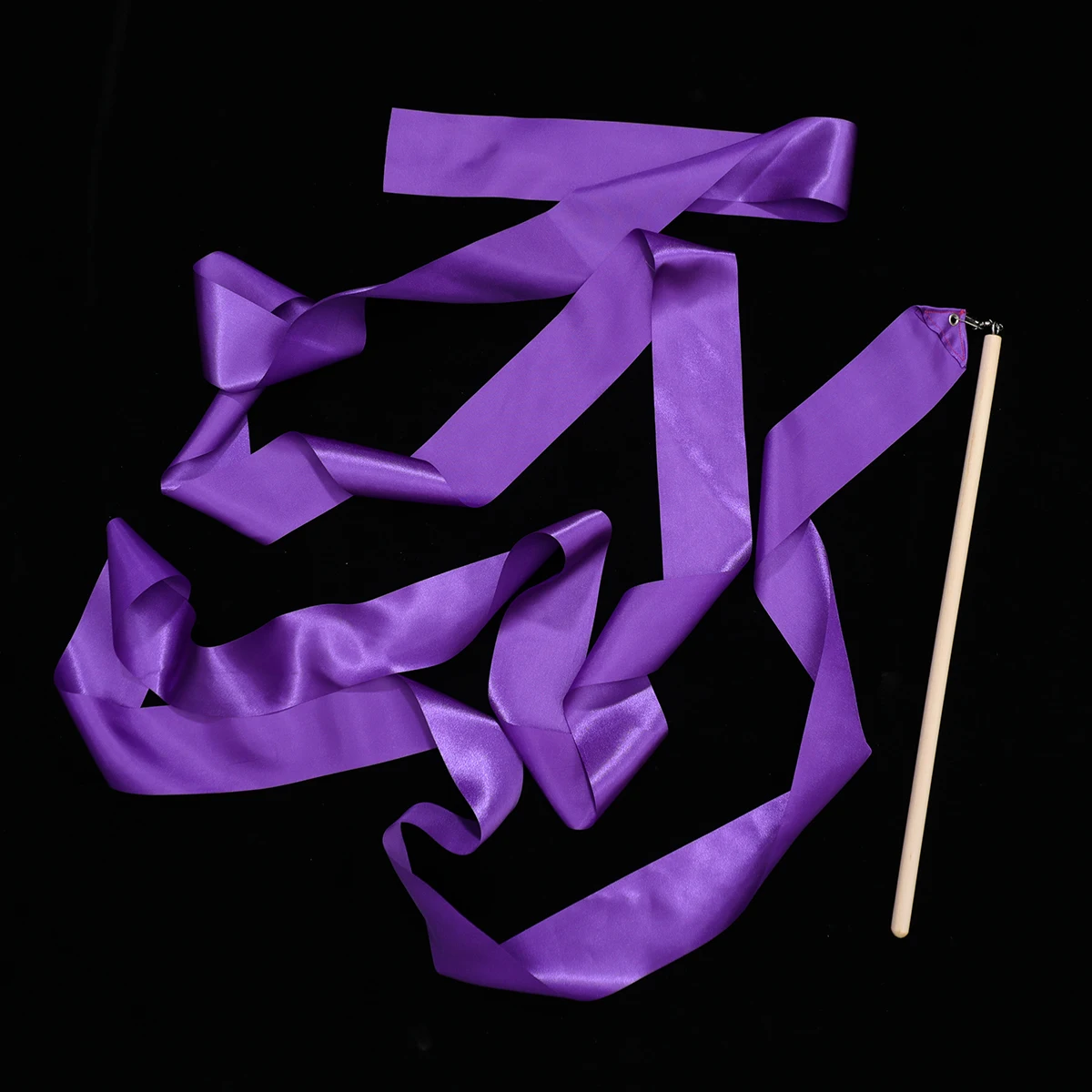 

2 Pcs Ribbon Props Colorful Dance Gymnastics Party Favors Ribbons for Aldult Kids Dancing Wooden