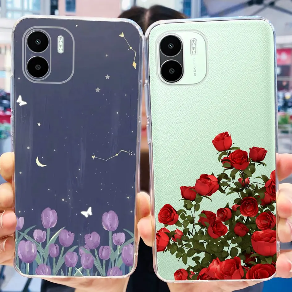 For Xiaomi Redmi A2 Case Redmi A2 Plus Cover Fashion Marble Art Painted Soft Transparent Silicone Fundas For Redmi A2 A2+ Bumper