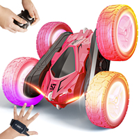 Sinovan Remote Control Car, RC Cars Double Sided 360° Rotating Toy Car, Gesture Sensing RC Stunt Car with Headlight, Boy Gifts