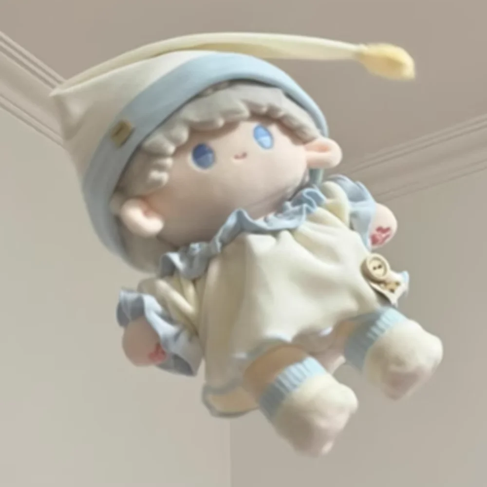 1 ensemble pyjama croisé 20cm vêtements en coton chapeau étoile tenue vêtements en coton marron Mini vêtements accessoires