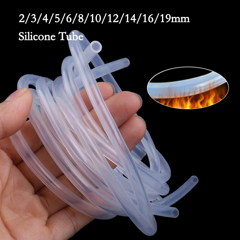 

Прозрачная силиконовая трубка пищевого класса, 1/5 метра, 2/3/4/5/6/8/10/12/14/16/19 мм, гибкий садовый резиновый шланг, мягкая трубка для аквариума.