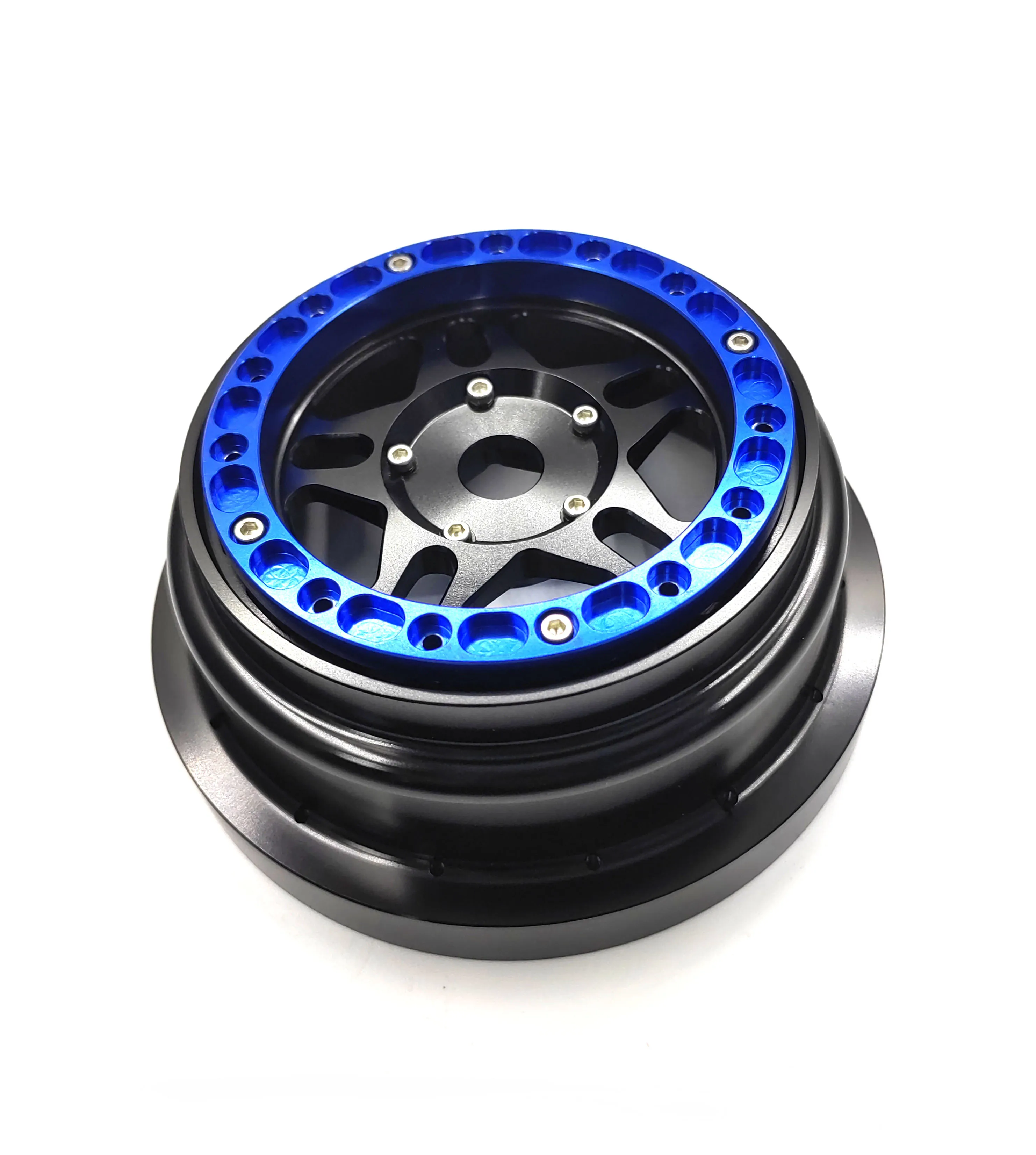 KEBEILEE CNC aluminum beadlock wheel for LOSI super baja rey2.0 1:6 Black